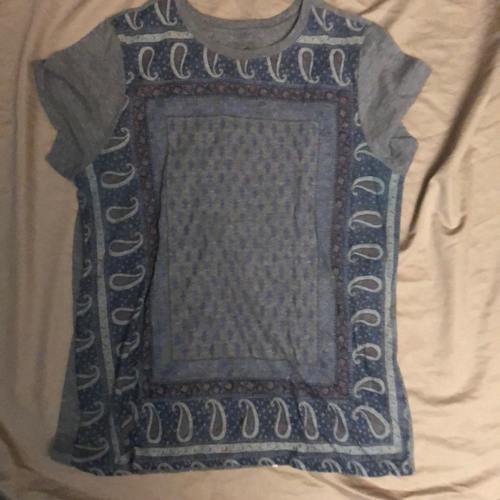 Lucky Brand paisley tee shirt